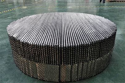 500Y Metal Structured Packing high surface area close-up