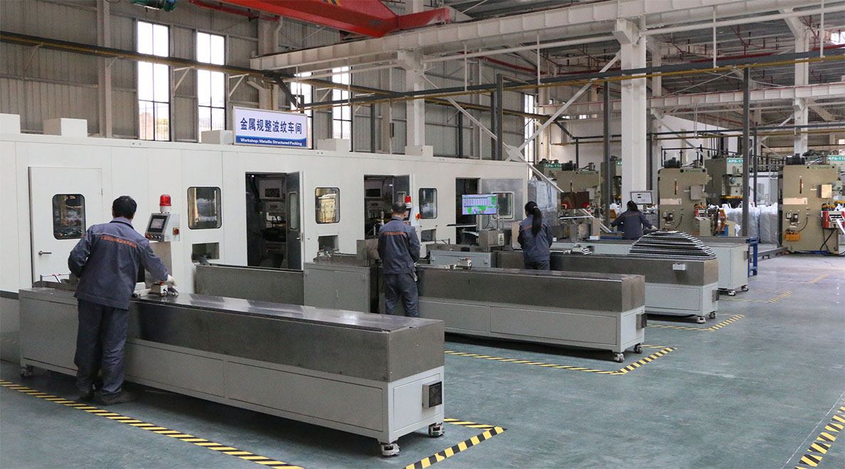 FXSINO manufacturing facility for metal structured packing production