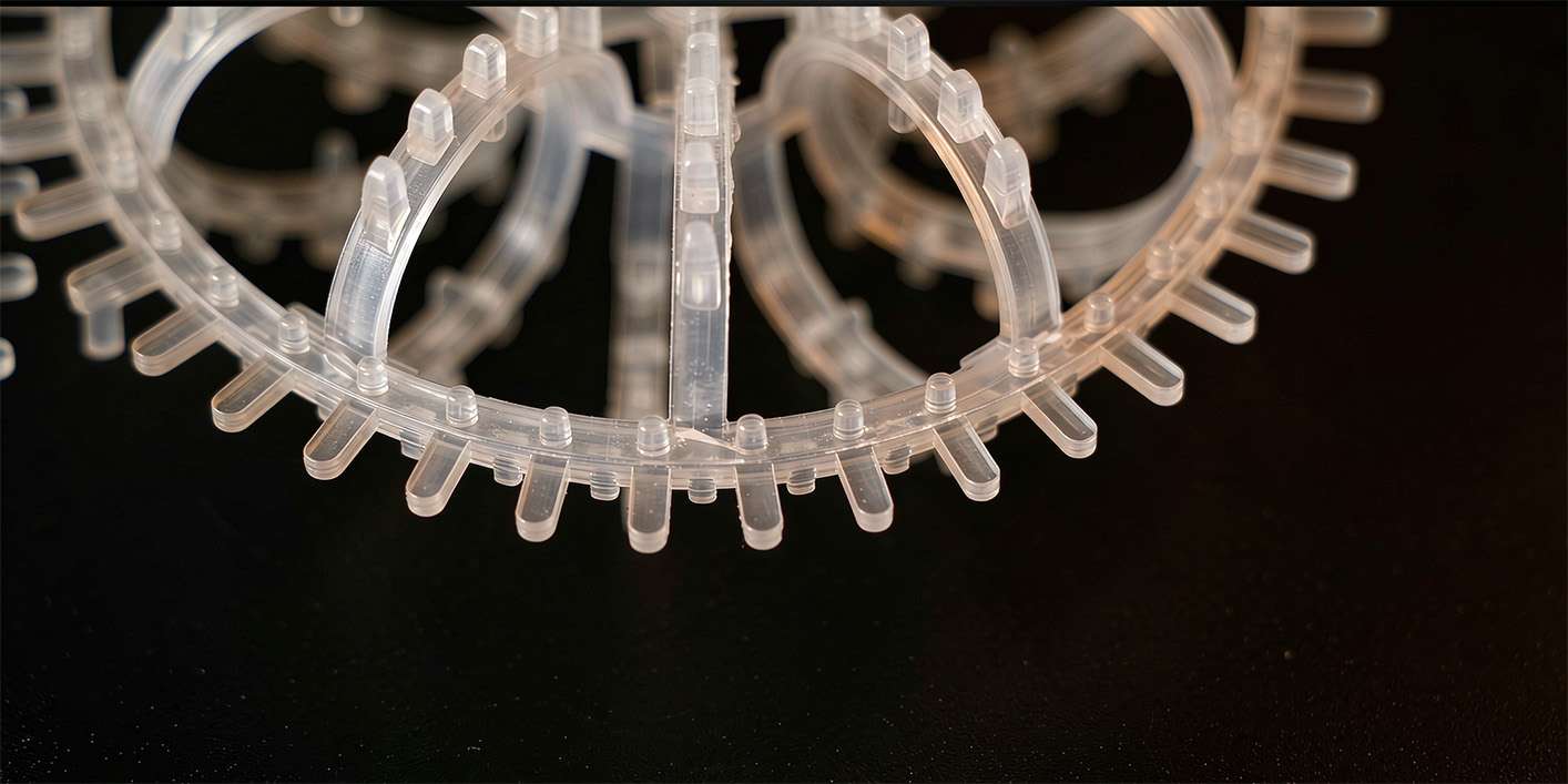 Close-up of K2 Teller Rosette Ring showing spiked outer ribs and radial small-ring construction