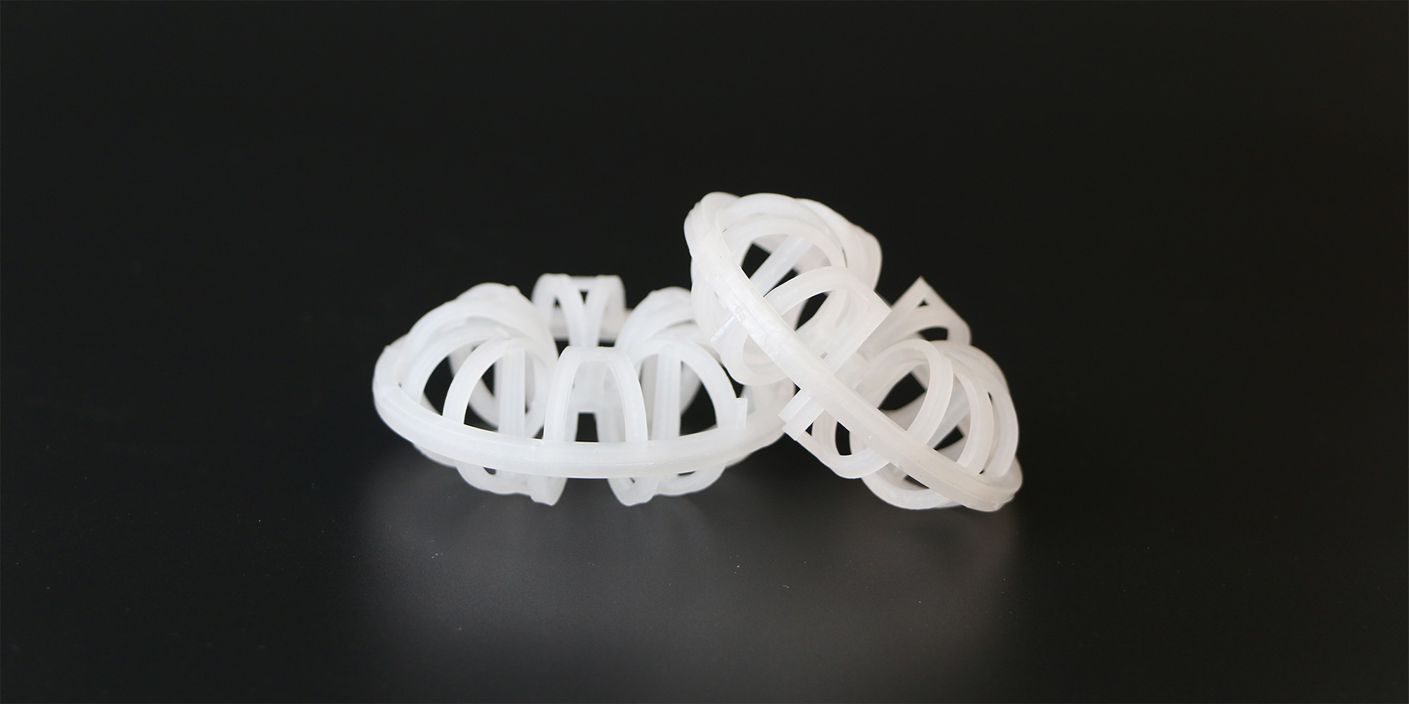 White PP Teller Rosette Ring random tower packing with radial ring structure
