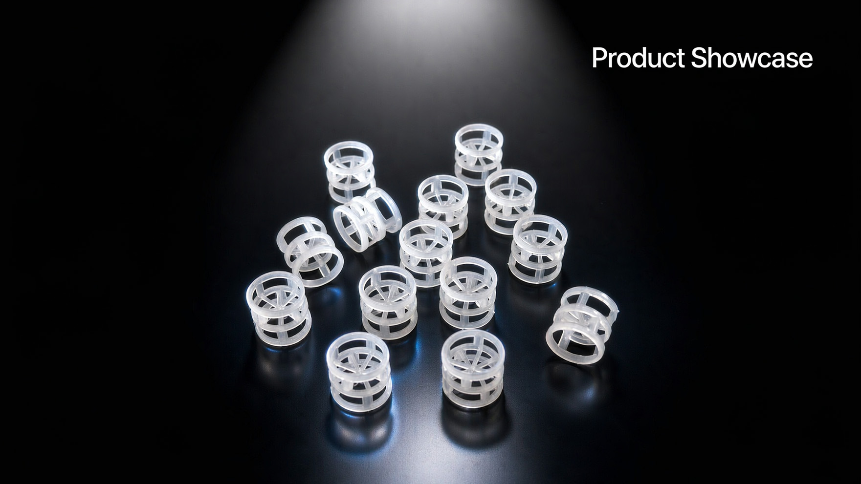 Plastic Pall Rings in PP, RPP, CPVC, and PVDF materials for absorption towers and gas scrubbing