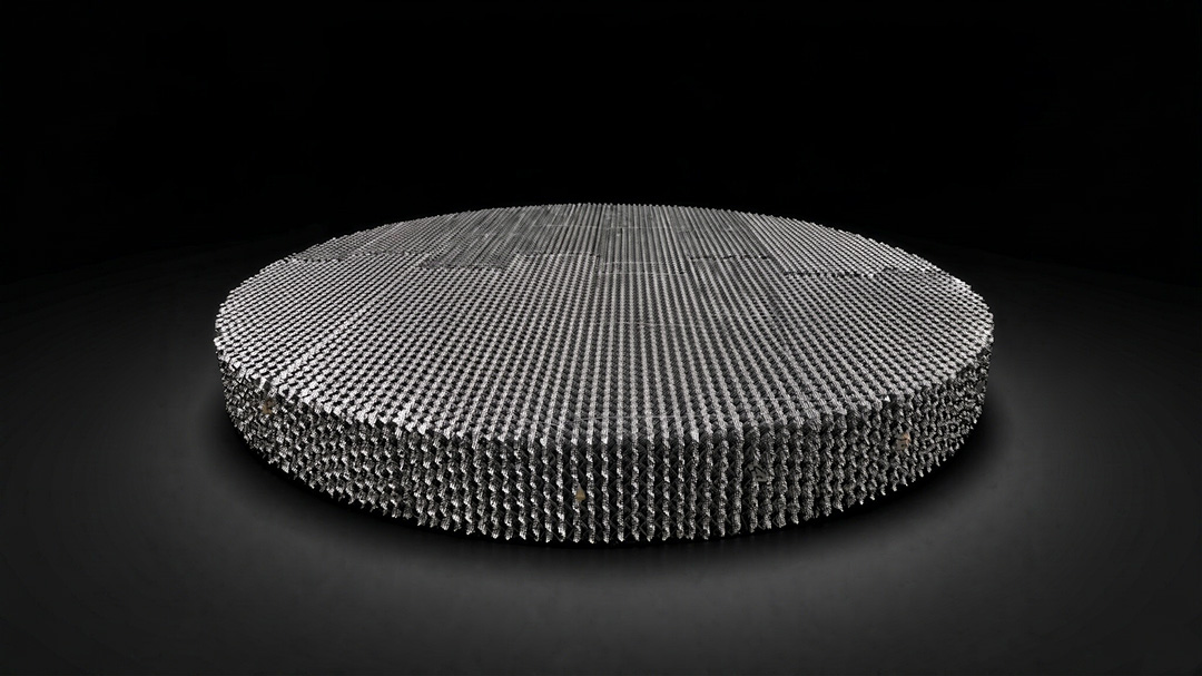 Structured packing for distillation column: corrugated sheet metal and wire gauze in SS304 and SS316L