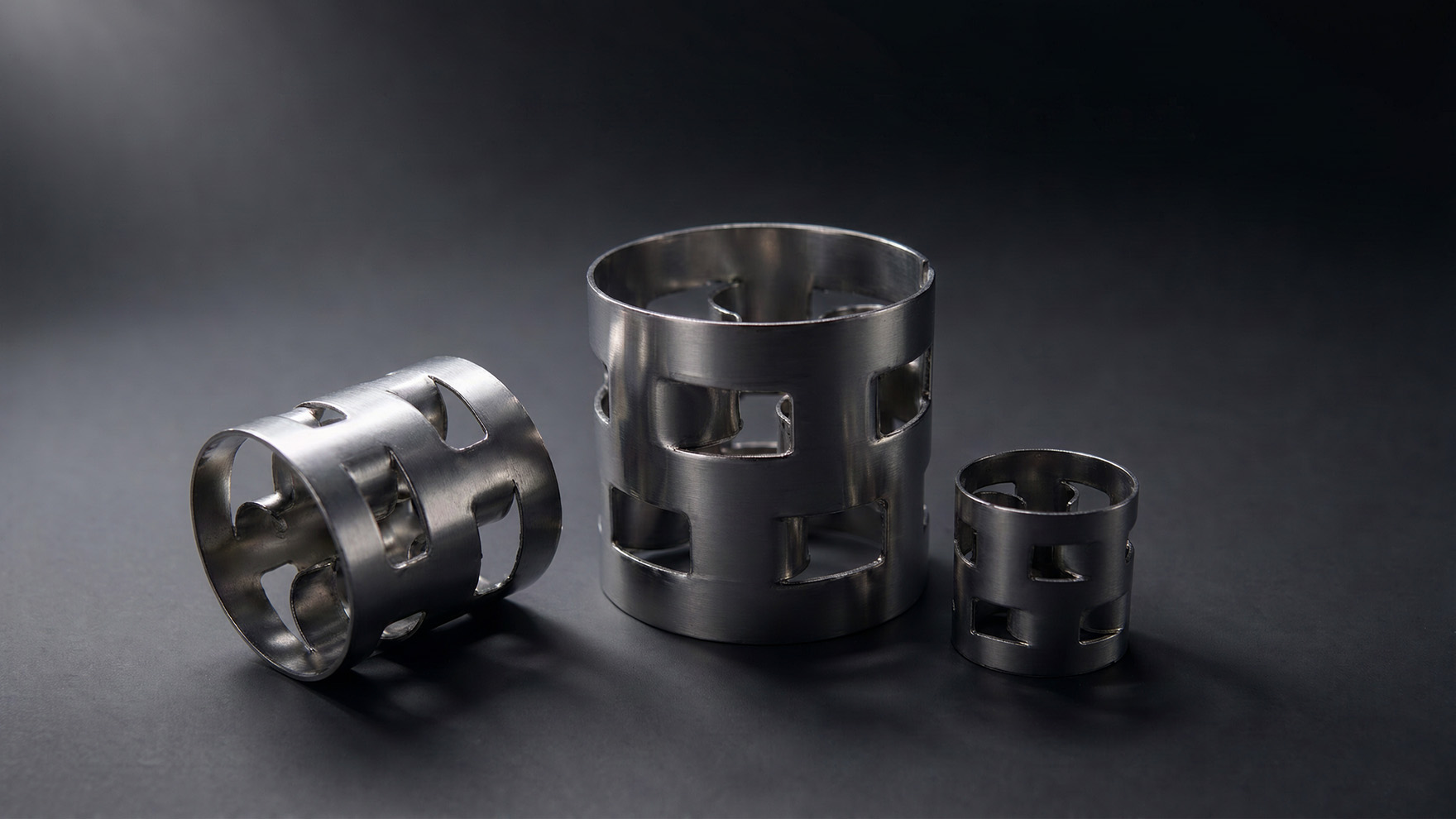 304 and 316L stainless steel metal Pall rings in 25mm and 50mm sizes for distillation and scrubbing towers